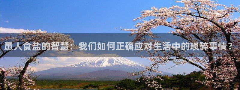 威九国际清砖码头在哪：愚人食盐的智慧：我们如何正确应对生活中