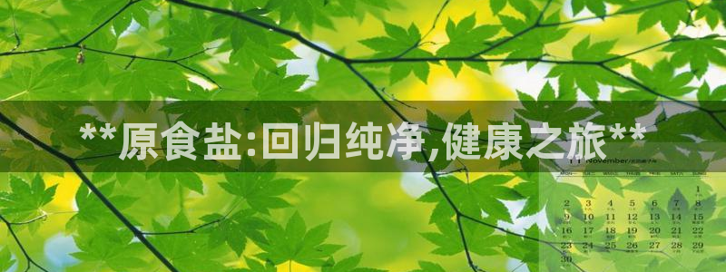 威九国际最新网站：**原食盐:回归纯净,健康之旅**
